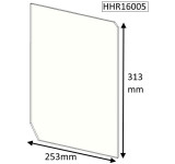 Hunter [80B] Stove Glass [Shaped Panel] - Heat Resistant Ceramic Stove Door Glass 312mm x 253mm x 4mm 