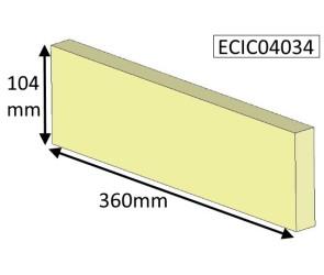 ECIC04034 Parkray Upper Rear Brick  |  Aspect 4 (NON Eco) |  Aspect 4 Compact (NON Eco)