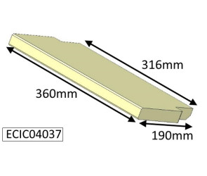 ECIC04037 Parkray Brick Baffle  |  Aspect 4 Compact (NON Eco) 