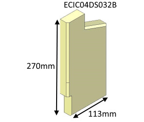 ECIC04DS032B Parkray Right Hand Side Brick  |  Aspect 4 DSSD