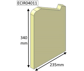 ECIR04011 Parkray Right Hand Side Brick  |  Aspect 4 (NON Eco)