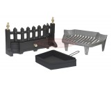 Style 16" | Traditional Solid Fuel Complete SET (Black & Brass)
