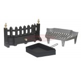 Style 16" | Traditional Solid Fuel Complete SET (Black & Brass)